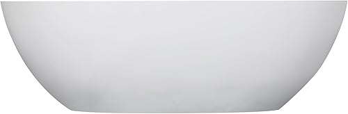 Miniatura 2 de Kingston Brass VRTRS713522 Acrticstone - Bañera independiente de superficie sólida de 71 pulgadas con drenaje, color blanco mate