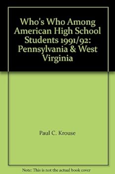 Hardcover Who's Who Among American High School Students 1991/92: Pennsylvania & West Virginia Book