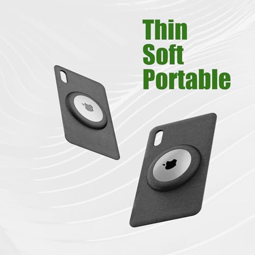 Airtag Wallet Holder | New Texture | New Size (Smaller and thinner) More Fitting | Airtag Wallet Case | Only 0.04in Thick | Slim Thin Card Holder for Purse, Backpack, Handbag… (Black)2