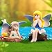 BLAPNK 8 Pcs Tinkerbell Figure Cake Topper Doll Toys Party Decorations Miniature Princess Fairies Figurines Fairy Garden Angel Accessories Ornaments Outdoor Decor Birthday Gifts for Girls