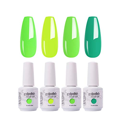 Arte Clavo 15ml Varnish Soak Off UV Led Nail Gel Polish Nail Art Salon Set 13 of 4 Colors