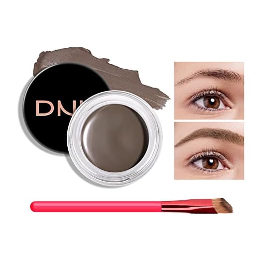 KYDA Eyebrow Pomade Kit, Lasting Eyebrow Cream Brow Pomade, Natural Tinted Eyebrows Shapes for Thick Wild Brow Looking-Dark Brown