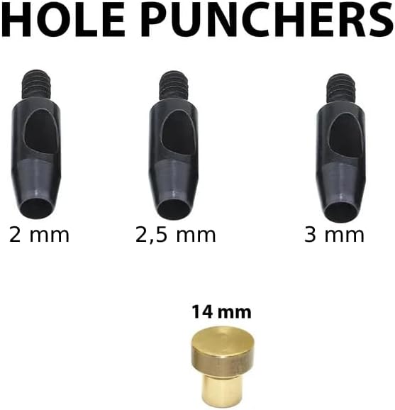 Leather Hand Press Machine kit for Setting Rivets, Eyelets and snap Buttons