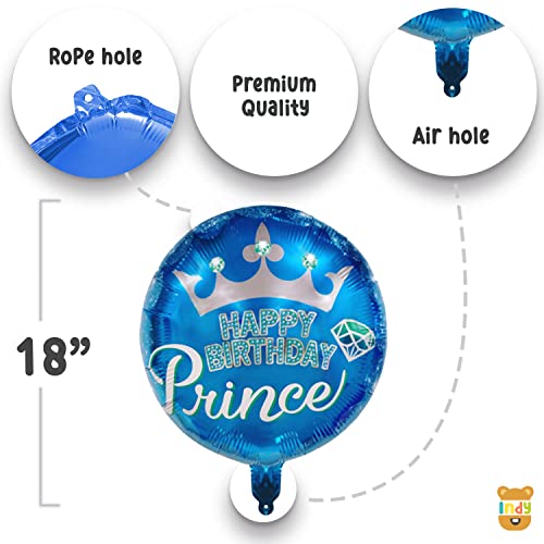 Image of Just Party Kids Happy Birthday Party Decoration Kit, Prince Crown - Pack of 35