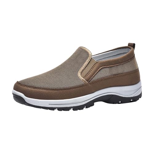 Zapatillas ortopédicas para hombre, para fascitis plantar, ligeras, transpirables, de ajuste ancho, para caminar, marrón 3, 42 1/3 EU