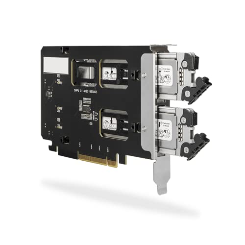 ICY DOCK Dual Bay 2X M.2 NVMe SSD to PCIe 4.0 x8 Removable Adapter Card for PCI Express Slot (PCIe Bifurcation Required) | ExpressSlot MB842MP-B