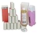 Produktbild EpilWax Wachswärmer Waxing Set für Enthaarung Haarentfernung - Mit 12 Rosa Roll On Wachspatronen, Waxing Gerät, 100 Vliesstreifen und Nachbehandlungsöl