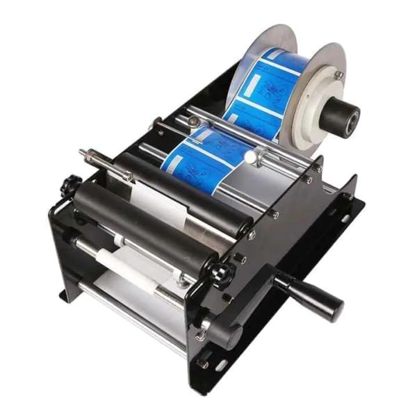Manual Round Bottle Labeling Machine, Table Top Sticker Label Applicator for Bottles, Jars & Containers (20–100 mm), Semi Automatic for Small Business & Packaging-picture-45