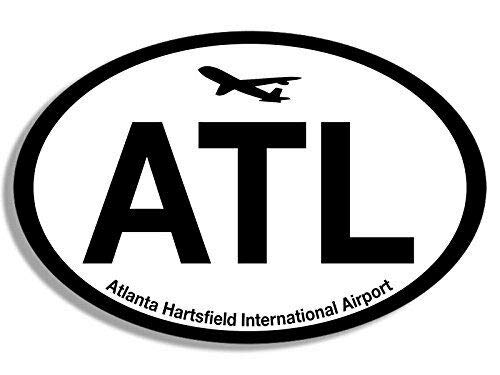 JR Studio 3x5 inch Oval ATL Atlanta Airport Code Sticker