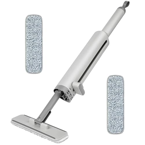 Mop Limpieza Automática - Trapeador De Microfibra Reutilizable, Sspin Mop | 3 En 1 Trapeador Sin Mano con Cepillo, Trapeador Plano para Azulejos para Azulejos De Madera De Mármol De La Madera Oficina