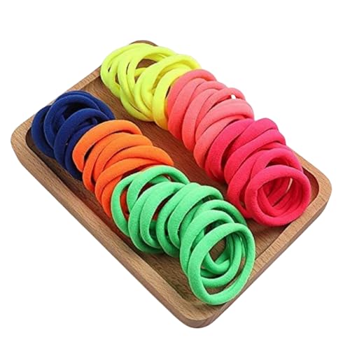 30 Pack Mutli Color | Bright Colours | Elastic Ponytail Holder, H...