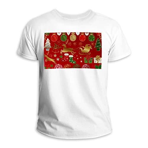 T-shirt motif Noël en coton rouge 3XL à offrir pour gâter vos proches avec originalité