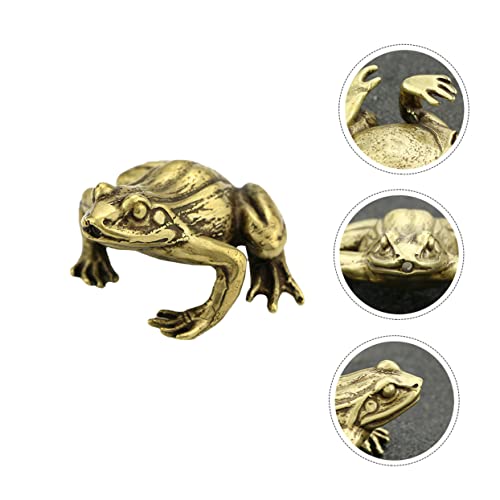 Offsch 1Pc Ornaments Table Top Decor Miniture Decoration Antique Decor Frog Paperweight Figurine Decorative Figurines Statues Gold Accent Decor Desktop Frogs Ornament Tabletop Decoration #TOP1