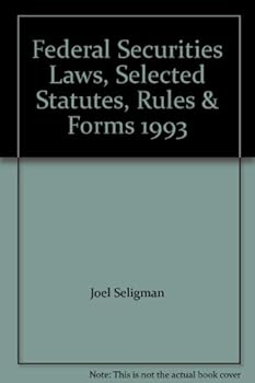Paperback Federal Securities Laws, Selected Statutes, Rules & Forms 1993 Book