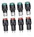 Yinpecly 12Pcs Plastic LED Indicator Signal Lamp 110V 12mm Diameter Red and Green Color Panel Mount pin Based Led Light NXD-212 Length 35mm