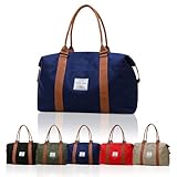 [ユニベイズ] ボストンバッグ 大容量 軽量 旅行 機内持ち込み キャリーオン1泊 2泊 旅行バッグ ジム キャンプ トラベル (S, ネイビー)