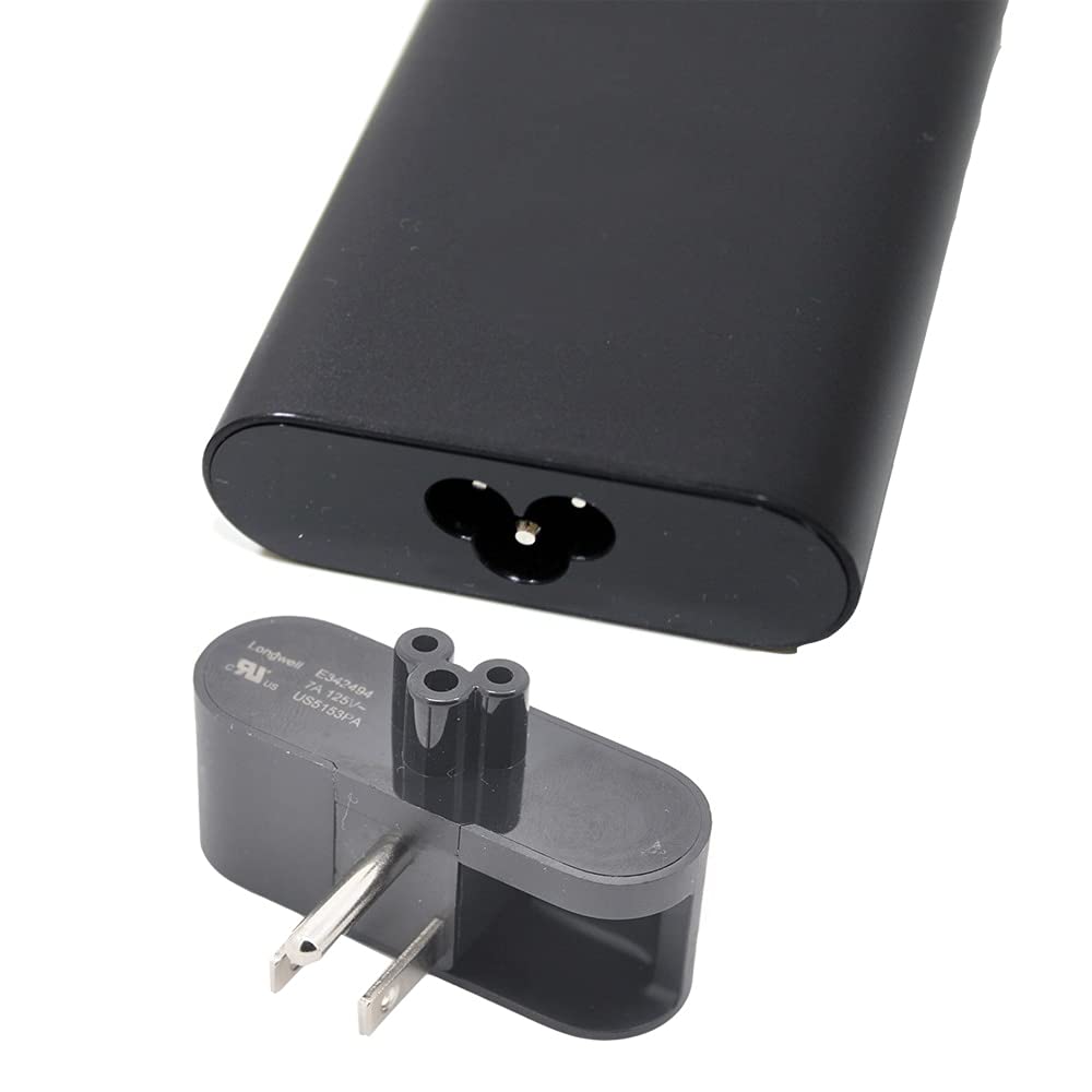 Connectors Duckhead 3-Prong AC Power Plug Adapter for Dell xps 15 65W 90W 130W Slim Power Adapters 0V7K50 E342494 - (CN, Cable Length: Plug only)