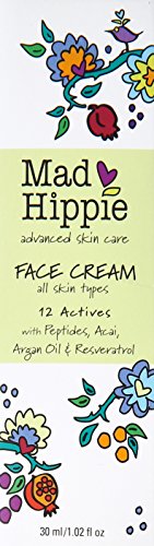 Mad Hippie Face Cream â Age-Defying Face Moisturizer & Skin Tightening Cream with Niacinamide, Advanced Peptides & Argan Oil (1.02 Oz) + Skin Care Pillow Pack