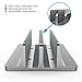 OMOTON Vertical Laptop Stand [Updated Double Version], Desktop Aluminum MacBook Stand with Adjustable Dock Size, Fits All MacBook, Surface, Chrome Book and Gaming Laptops (Up to 17.3 inch) (Grey)