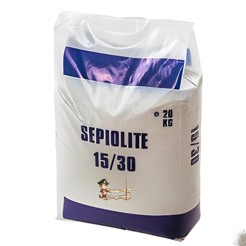 Bricoloco Sepiolita Absorbente Mineral Natural de líquidos y olores. Alta Eficiencia para Derrames, Sustrato de Jardinería, uso doméstico. Saco (5, Kilogramos)