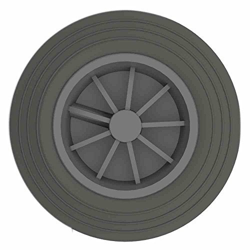 Sulo Roue de Rechange pour Poubelle de 120 l, Noire, en Caoutchouc Plein