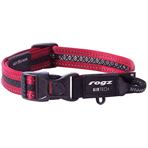 Collar clásico Rogz Airtech para perro tamaño M gris platino miniatura 5