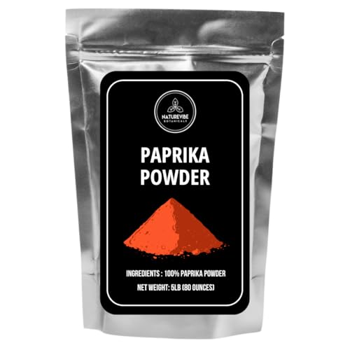 Premium Paprika Powder – 5lb Bulk | 100% Pure &amp; Non-GMO | Sweet &amp; Vibrant Red Seasoning for Cooking, Rubs &amp; Garnish - 80 Ounces
