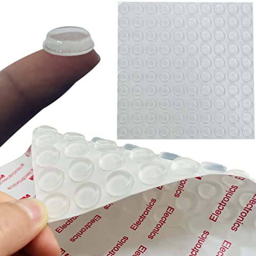 100pcs Cabinet Door Bumpers Clear Rubber Stoppers...