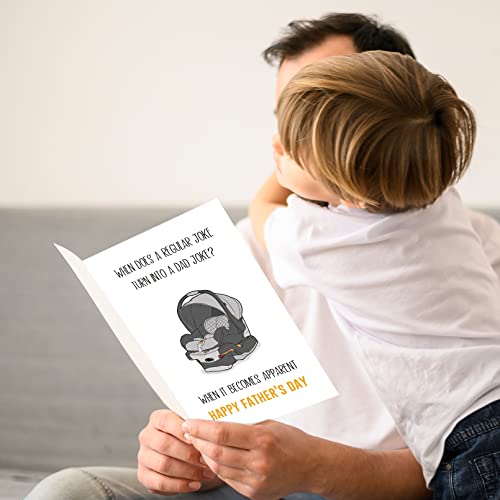 Gyysweetus New Dad Fathers Day Card, Dad Joke Father’s Day Card, Happy Husband’s First Fathers Day Gift #TOP4