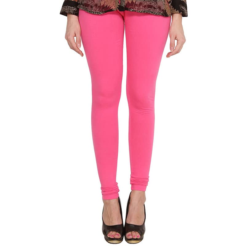 classikon Women Wear Solid Full-Length Churidar Leggings for Regular,Casual and Formal Wear Neon Pink-picture-46