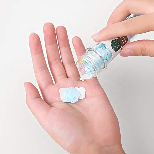 PREZONE Paper Soap Disposable Mini Soap Bottle, Scented Soap Bath Sheets Flakes Portable Flower Tube Petals, Tube Shape Bottle Paper Soap For Travelling | (Pack of 2) 2