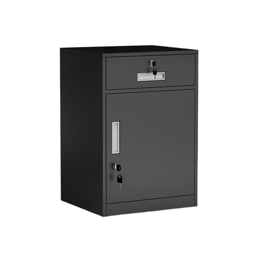 YNIYUJKL Filing Cabinet Office Short Cabinet Multifunctional Storage Cabinet File Cabinet Steel Drawer Cabinet Under Desk With Lock Cabinet,1.2Mm File Storage Cabinets,Black-One Size