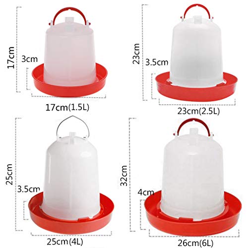 Wjsdsg 1 5 L Küken Feeder Waterer Auto Geflügel Tränke Feeder Hängenden Geflügel Wasser Behälter Für Haushalt Geflügel Kleine Vögel