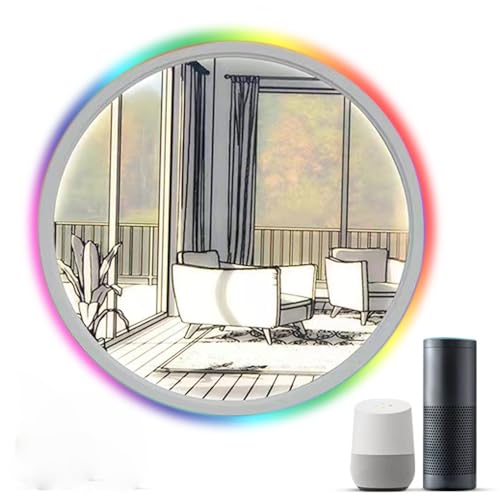 Image of 12 inch Smart Wall Sconce, Decorative Lamp, Light Painting, Recessed Ceiling Light, Compatible with Alexa, Google Home, for Bedroom, Study, Living Room Voice /Remote /App Controls