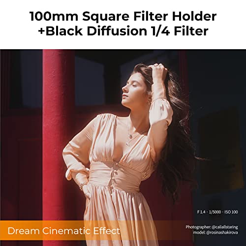 Filtre Black Diffusion 1/4 K&F CONCEPT en verre optique avec bagues d'adaptation