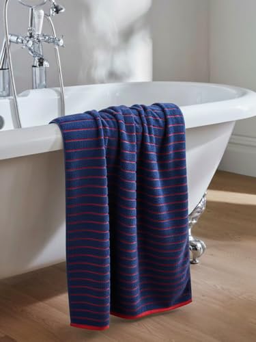Image of NAUTICA Quick Dry Towel -1pc Bath Towel (ridgeport) | 500 GSM l 30 x 60 inch | Quick Dry Large Pool & Travel Towel | Blue /RED