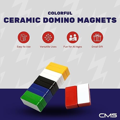 image for CMS Magnetics - (12-Pack Dominos Multi-Color) Colorful Super Strong Ce
