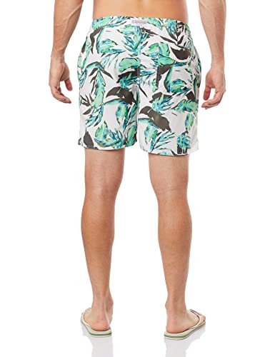 Shorts Folhagem Aquarela Estampado com Elastano Sergio K, Masculino, Off White, M