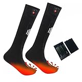 MGUOTP Beheizte Socken, elektrische HeatiSocks gegen Kälte, verbesserte wiederaufladbare Thermosocken for kaltes Wetter, thermische HeatiSocks-Fußwärmer for kaltes Wetter for HuntiSkiing (Color : A)