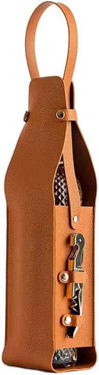 SWZEC Vintis Leather Bottle Carrier (Brown)