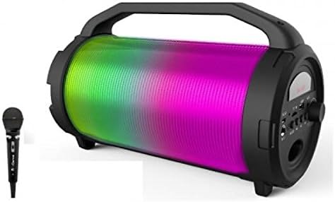 iDance Cyclone 400 Portable Speaker with Karaoke (Bluetooth, MP3, USB, FM Radio, Party Lights System)