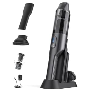 BSOON Handheld Vacuum Cleaner, 12000 Pa Wet & Dry hand held vacuum cordless, Lightweight Rechargable Handheld Vacuums with 35 Mins Runtime, Powerful Suction for Car, Pet, Home, Office