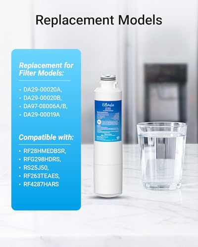 Image of EcoAqua EFF-6027A Replacement Filter, Compatible with Samsung DA29-00020B, DA29-00020A, HAF-CIN /EXP, 46-9101 Refrigerator Water Filter, 3 Pack