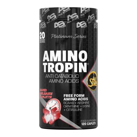 All Stars Aminotropin I 120 Kapseln á 2500 mg I hochwertiges Nahrungsergänzungsmittel I schnell lösliche Amino Kapseln Cover