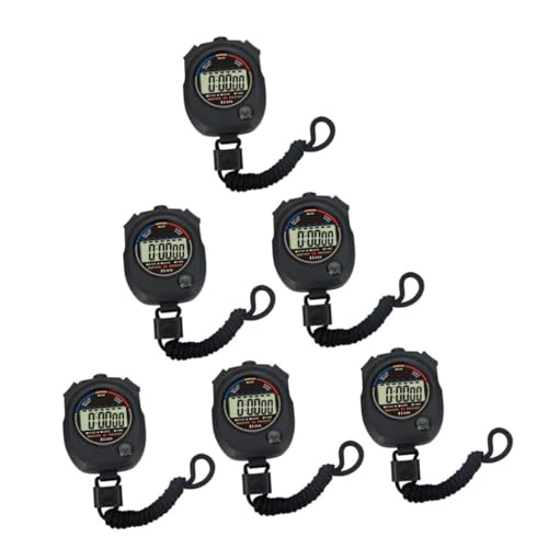 HEMOTON 6Pcs Portable Training Stopwatch Simple Design Match Timer for Games and Sports Events Lightweight and Easy to Use for and Athletes