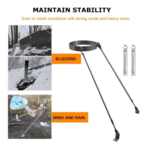 Support tuyau cheminée inox 225 mm de qualité durable - 7