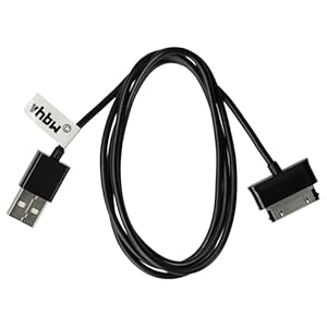 vhbw USB Ladekabel kompatibel mit Samsung Galaxy P1000, Tab 2 GT-P5110, GT-P5100, Galaxy Note 10.1 GT-N8000, GT-N8010, 10.1 LTE GT-N8020