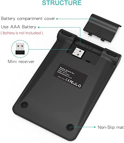 image for VssoPlor Wireless Numeric Keypad, Portable 22 Keys Number Pad 2.4 G Wi
