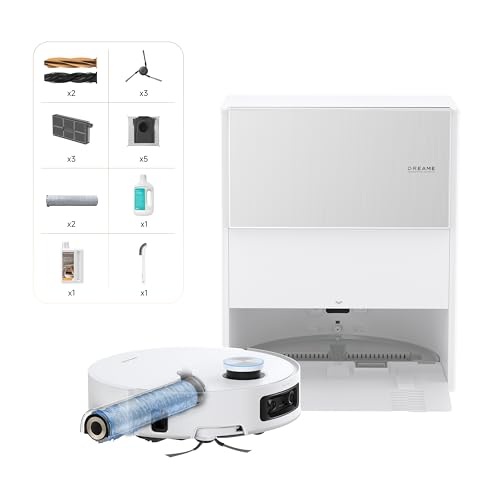 Image of DREAME Aqua10 Ultra Roller Complete Robot Vacuum and Mop & 30,000Pa Suction, Self-Cleaning Dock & Extending Roller Mop, Heat-Washes & Dries, Carpet Protection, AI Camera & LiDAR Avoidance Tech