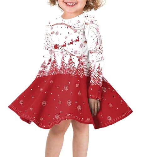 Fall Dresses for Girls School Clothes Skater Dress Fashion Little Girls Dresses Casual Long Sleeve Dress3